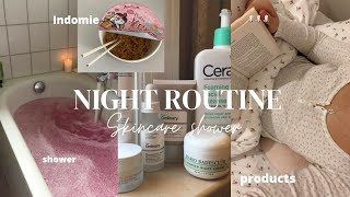 NIGHT ROUTINE روتيني المسائي? skincare منتجات صاوبت اندومي  ?