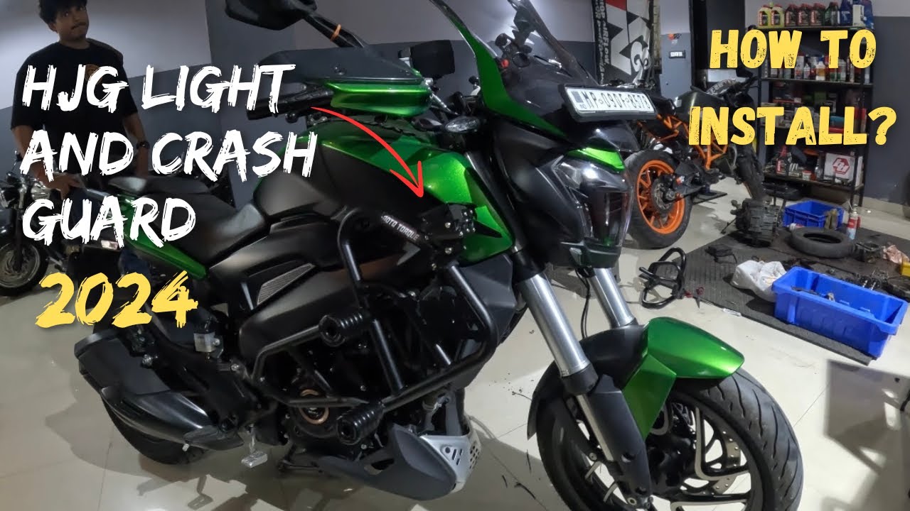 Dominar 400 HJG light And Crash Guard Installation For Upcoming Long Ride😍 Roving Mohit