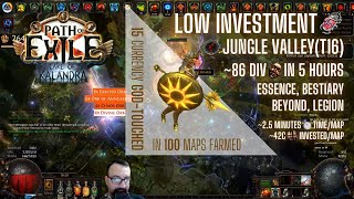 [PoE 3.19] 100 (more) MAPS - Low-investment God-touched Farming - Prep & Results (12-20div per hour)