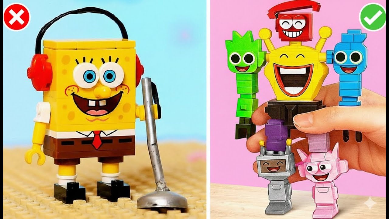 LEGO SPRUNKI conoce a Bob Esponja! 🧱🍍 Gamebook de Papel DIY! 📖✨