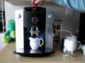 Making a caffè  latte with a Jura Impressa F50