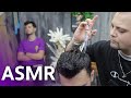 Asmr complete barber service  asmr haircut hair removal asmr shaving asmr massage