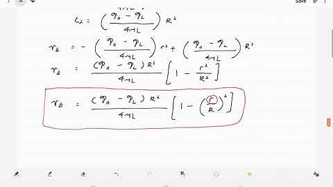 CEE30001 Sem 2 2020 Week 3 - Example 2 - Flow through a circular tube part 3