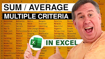 Excel At The ModelOff Championships -- Sum / Average Multiple Criteria: Episode 1618