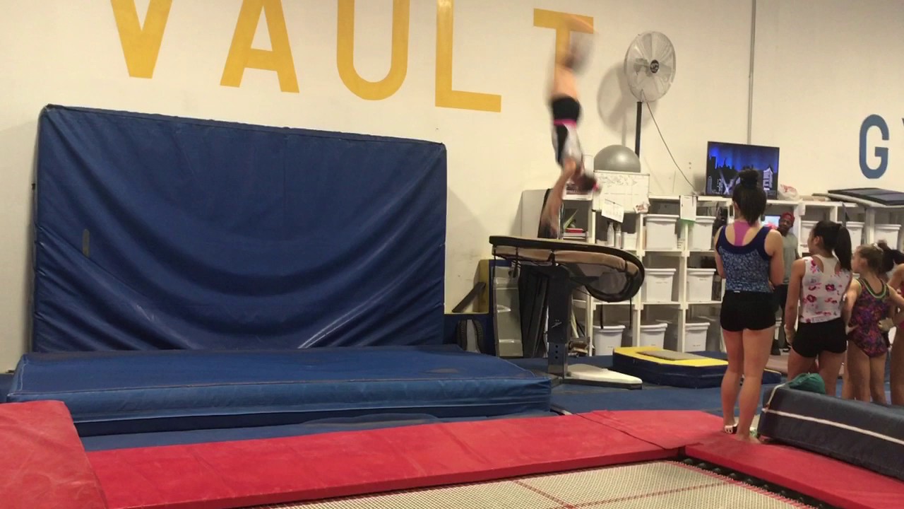 gymnastics equipment Abigail Fletcher rocking her yurchenko 1 1/2