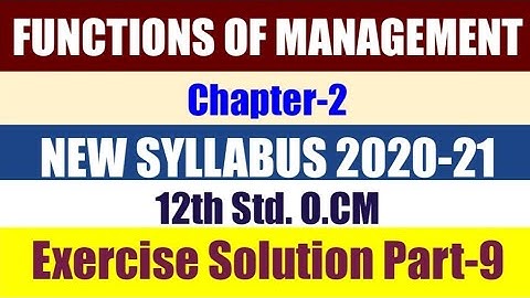 12th Commerce Organisation of Commerce & Management New Syllabus Ch-2 Solved Exercise Part-9