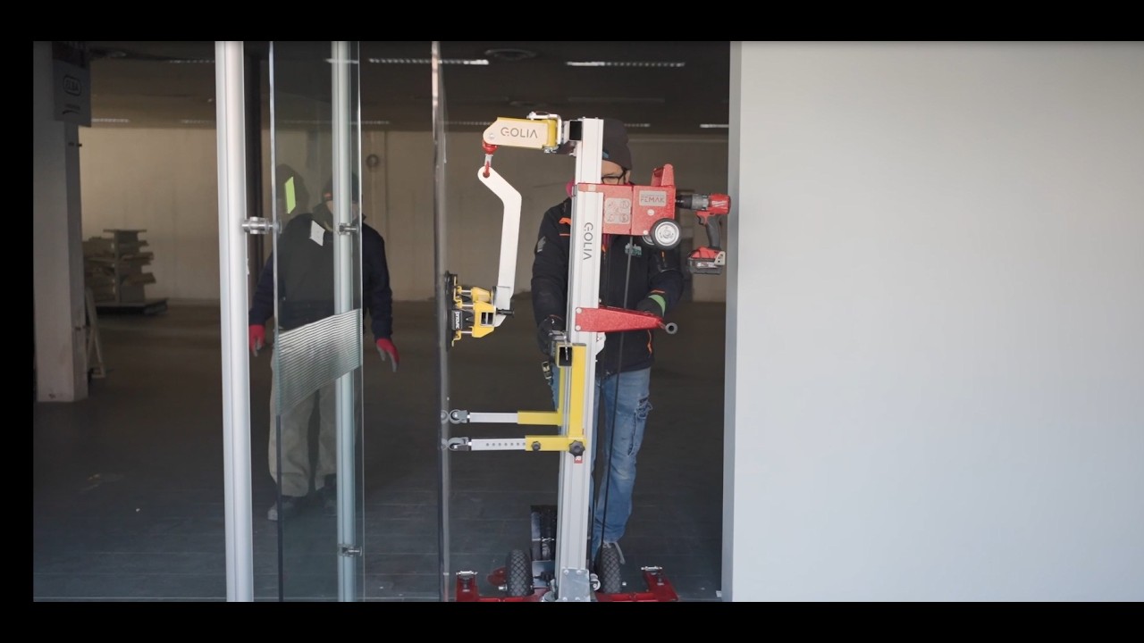 Sollevatore manuale per infissi e pareti in vetro: Golia Junior 100 kg | Altezza 3,2 m