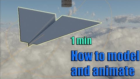 1 min Tutorial | How to model and animate a paper plan in Blender