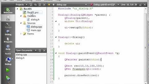 C++ Qt 75 - QRect and QBrush