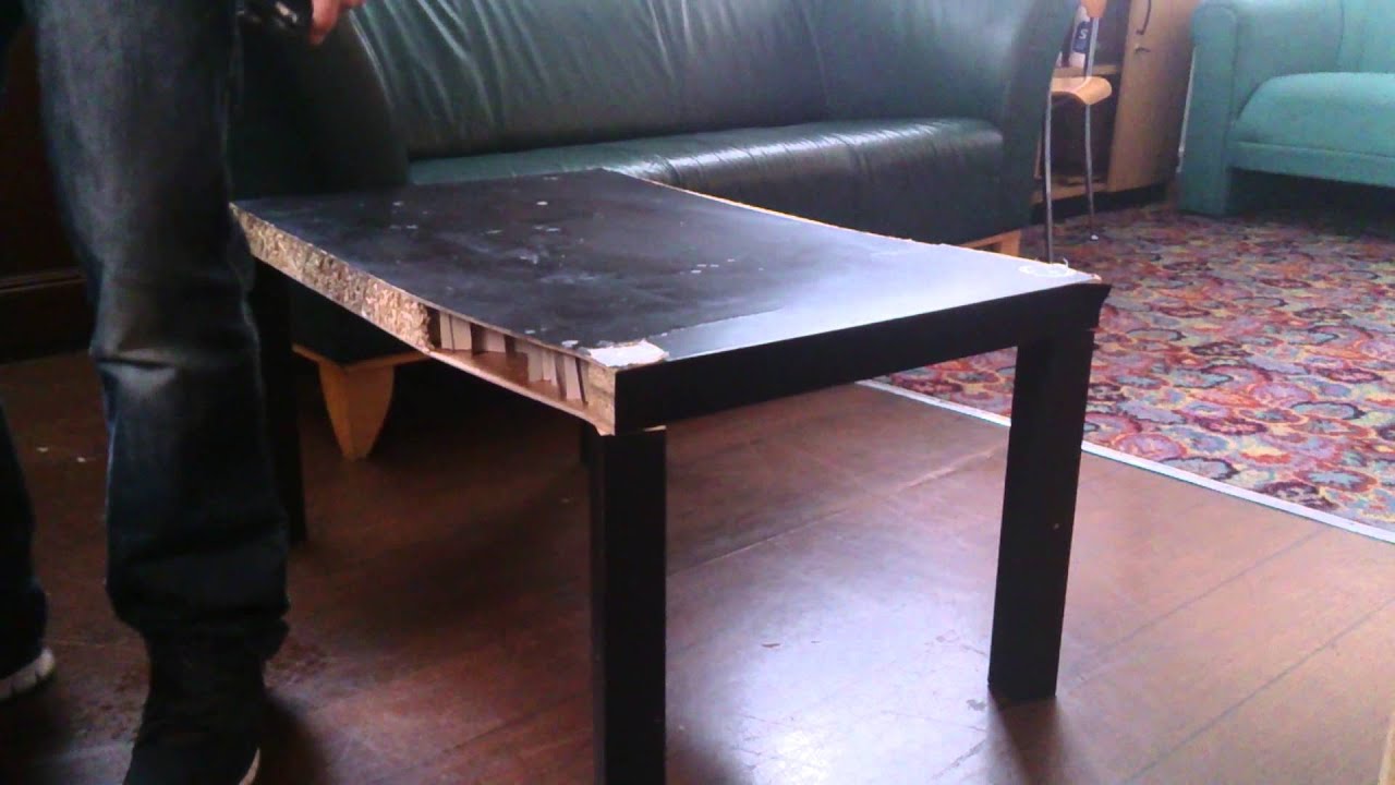 Table fall - YouTube