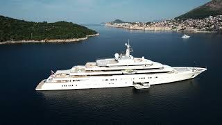 Roman Abramovich $1.5 Billion 163m Mega Yacht ECLIPSE in Dubrovnik 4K Video