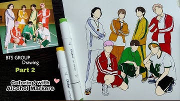 BTS Group Drawing Part - 2 | YouCanDraw