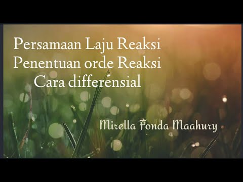 penentuan orde reaksi-cara differensial