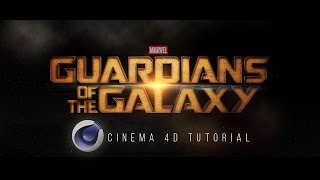 Guardians of the Galaxy Text Effect + Free Project File | Cinema 4D Tutorial