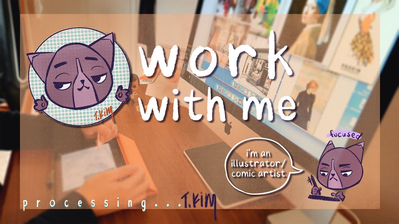 Work/Study with Me (20/5/20) Inking 'Pearl Reflection' (Street Ambience)