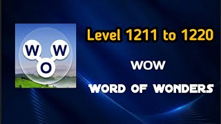 Word of wonder Level 1211 to 1220 || Ds gaming club 
