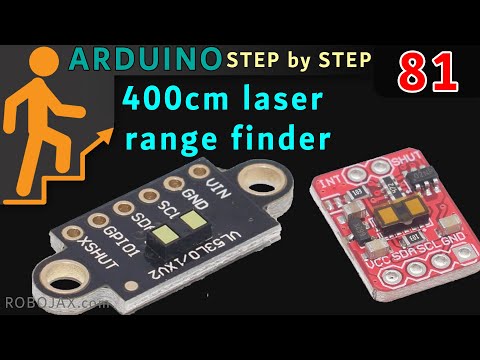 Arduino-kod VL53L1X Time-of-Flight 400cm Laseravståndssensor