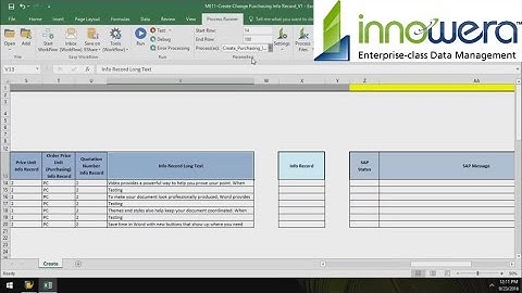 ME11 - Create Purchasing Information Records With Long Text From Excel