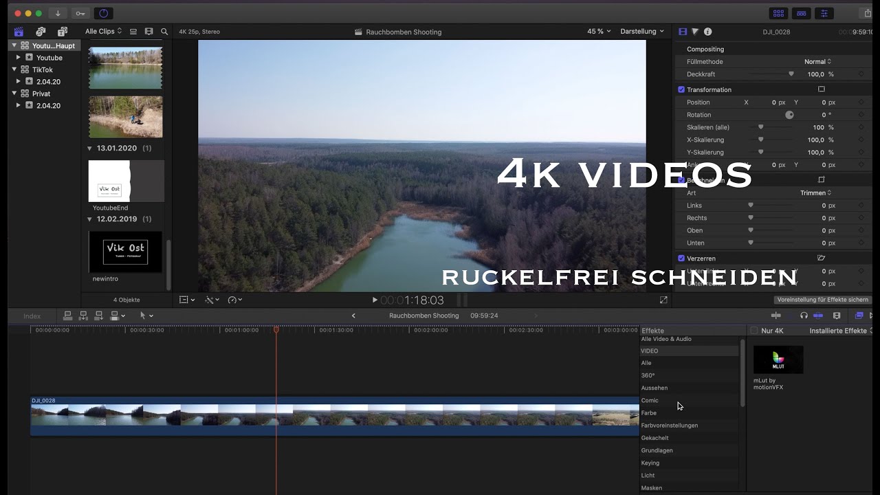 4K Videos ruckelfrei schneiden