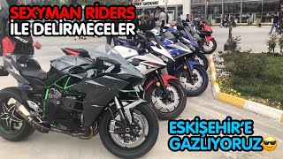 SEXYMAN RİDERS İLE DELİRMECELER | AFYON'DAN ESKİŞEHİR'E GAZLIYORUZ | ERKEK ADAM PEMBE MANET TAKAR😎