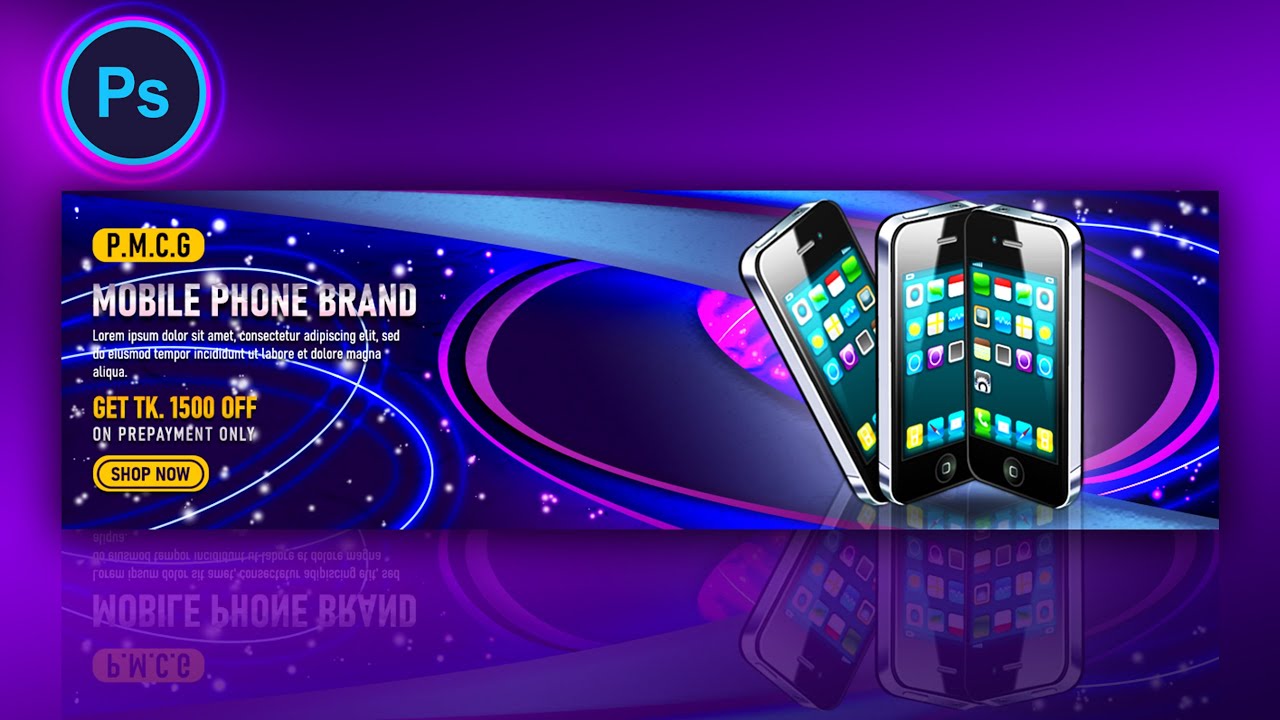 Ecommerce Product AD Banner Design In Photoshop CC | How To Design ...