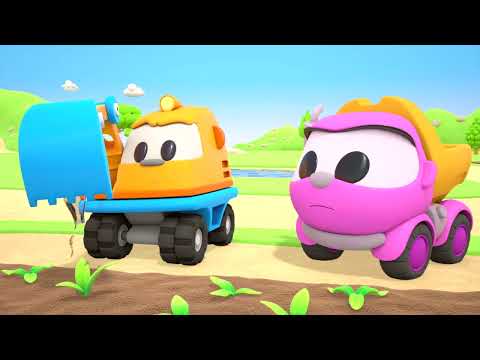 Leo the Truck & Lea the Truck build a lighthouse | Kids cartoon with cars