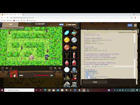 How to create a basic game in codecombat (Game AI, adding goals) using the level Stick shift