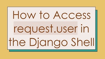 How to Access request.user in the Django Shell