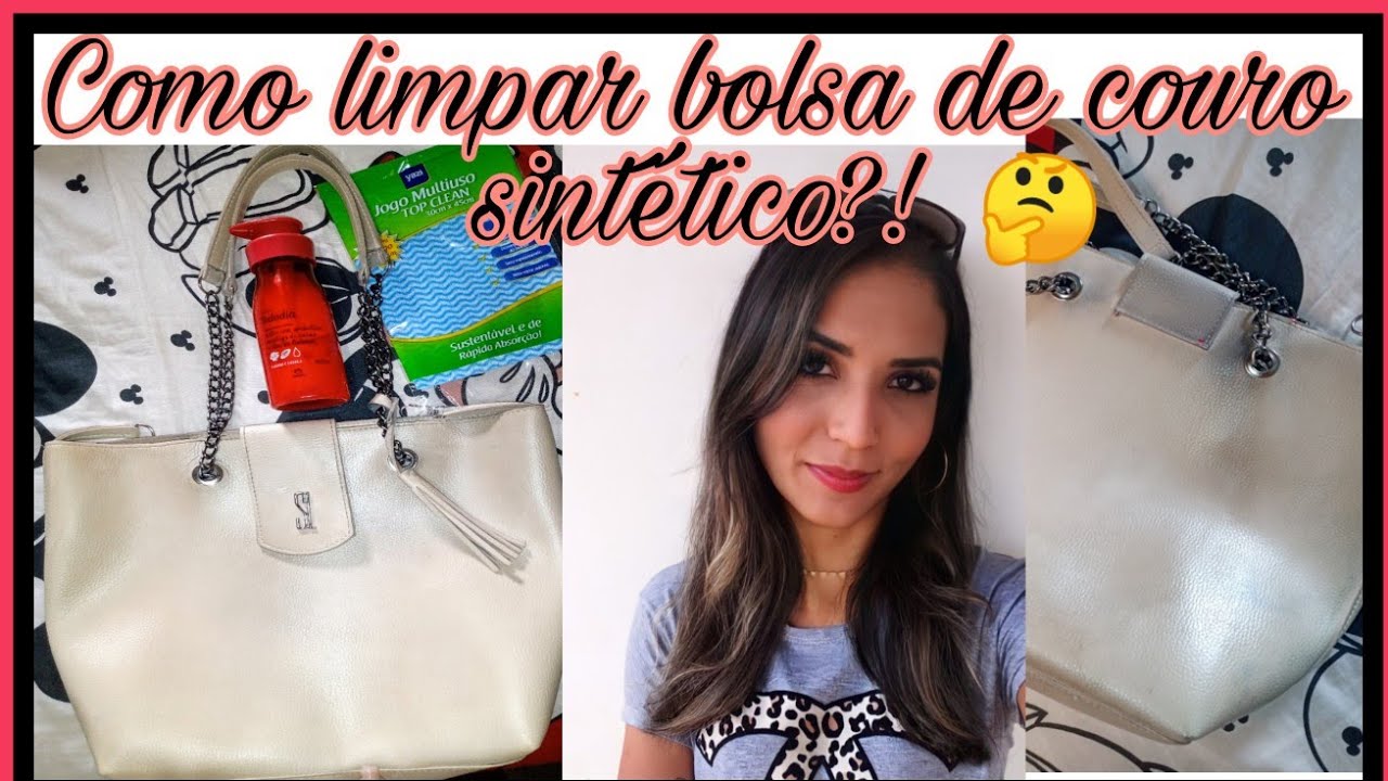 Como limpar bolsa de couro sintético ⁉️🤔