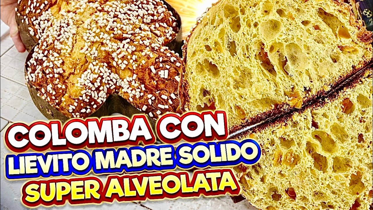 COLOMBA con LIEVITO MADRE SOLIDO 🕊️ | SUPER ALVEOLATA 🤯 (con planetaria casalinga 😂) 