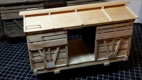 Scratch built 1/20.3 narrow gauge cattle car by Matt Camisa