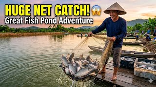 You Won’t Believe This Net Catch! Huge Pond Fish 😳🐟