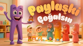 💚 Paylaşki Çoğalsın - 🌙 İslami Paylaşma Şarkısı - En Sevilen İslami Çocuk Şarkıları Resimi