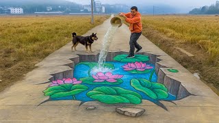 Amazing Street Art 3D Optical Illusion