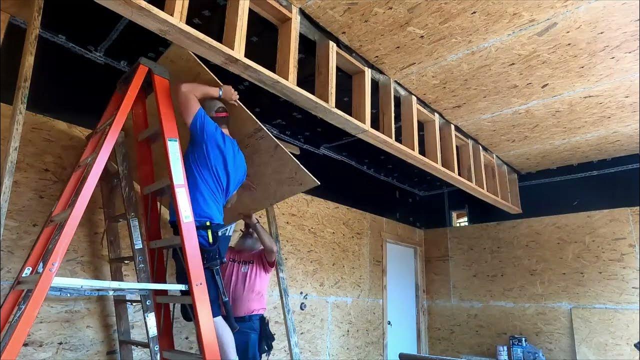 Finishing up the Remaining Vapor Barrier and Plywood on the Ceiling in our KD250Kiln! YouTube