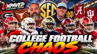 COLLEGE FOOTBALL CHAOS! Georgia, Notre Dame & Alabama FALL | UNPAVED