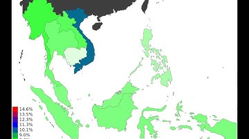 South East Asia - Age Dependency Ratio, Old - Time Lapse