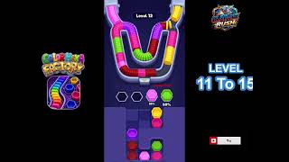 Color Hexa Factory Level 11 ,12 , 13, 14 , 15 Walkthrough & Solution