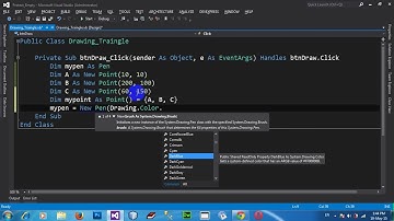 Managing Graphics Drawing a Triangle in VB NET 2012