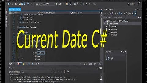 How to get Current Date in C# || C# Code Snippets and Tricks Ep1