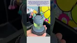 Liquid push-type dish scrubber.