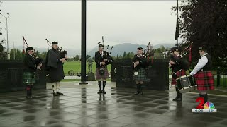 Anchorage bagpipers pay tribute to 9/11 victims, families