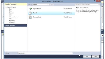How to Create a Query based Report in Microsoft Visual Studio 2010 using C#