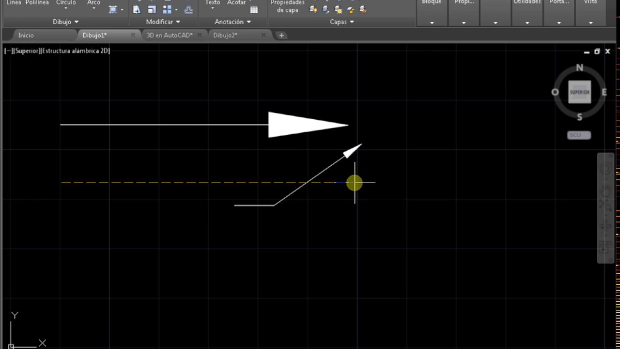 Como hacer AutoCAD flecha YouTube