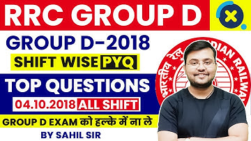 Railway Group D Maths Previous Year Question 04-10-2018 (All Shift) | गत वर्ष के Best Questions