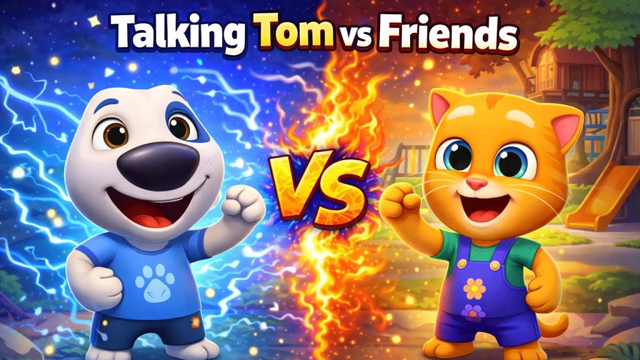 “Talking Tom vs Friends – Who Wins This Time? 😱🔥”