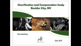 Classification and Compensation Study for Boulder City, NV - Employee Orientation