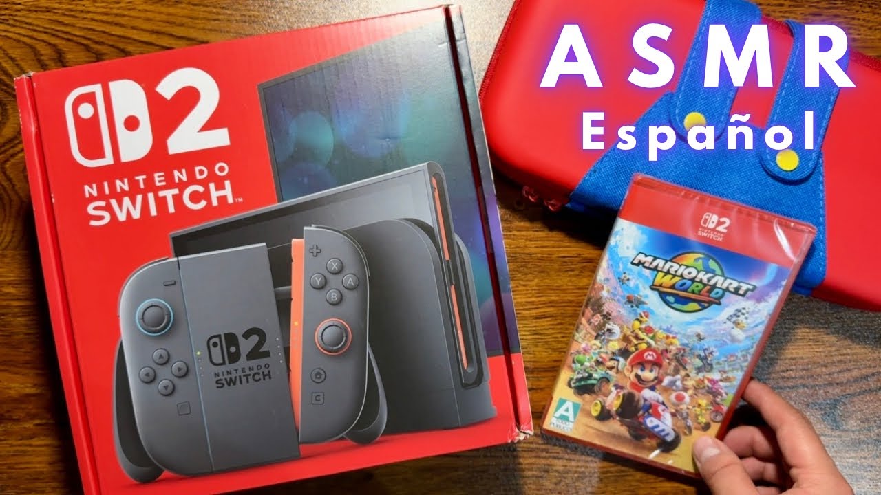 NINTENDO SWITCH 2 + MARIO KART WORLD (Unboxing ASMR en Español)