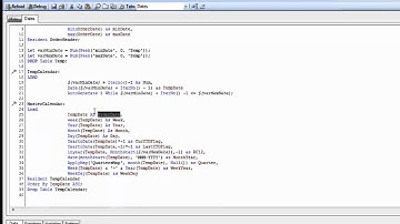 Creating a Master Calendar