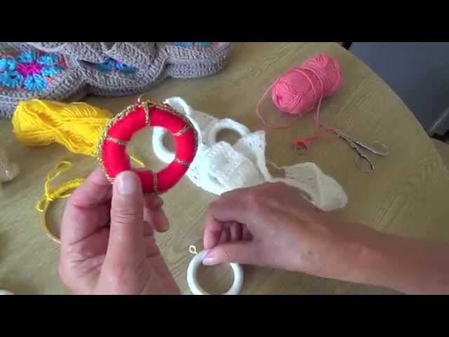 How to crochet around a plastic ring - Highland Hickory Designs - Tutorial